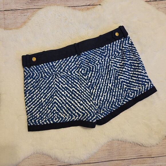 J.Crew blue/navy blue/white faux animal print shorts - Picture 5 of 6